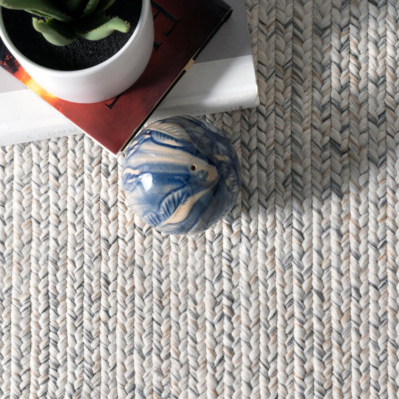 Brambly Cottage Hand Braided Ivory Rug & Reviews Wayfair.co.uk